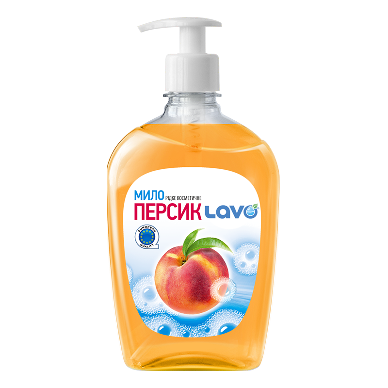 Мило рідке косметичне LAVO® «Персик» 500 мл